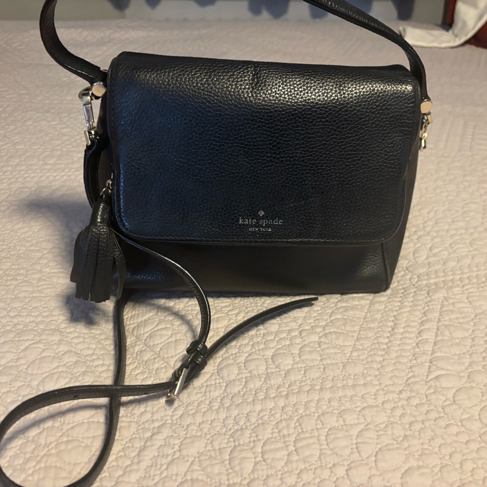 Kate Spade Black Leather Crossbody Bag